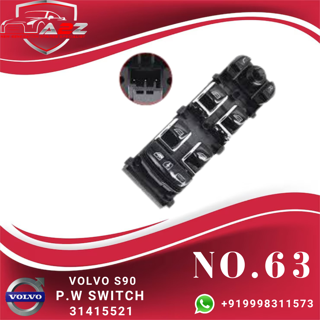 Black Window Switch 31415521 Compatible With VOLVO S90 Tag-SW-63