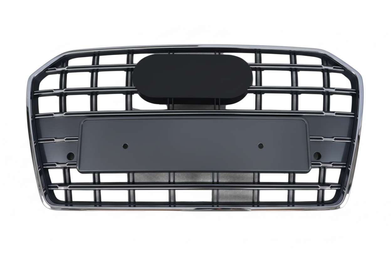 S6 Matt Grey Upgrade Show Grill 4GD853651LM1QP Compatible With AUDI A6 4G (2017-2018) Tag No.63