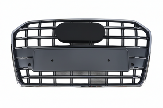 S6 Matt Grey Upgrade Show Grill 4GD853651LM1QP Compatible With AUDI A6 4G (2017-2018) Tag No.63