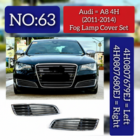Fog Lamp Cover Left 4H0807679EJ Right 4H0807680EJ Compatible With Audi A8 4H  (2011-2014) Tag No.63