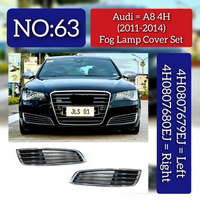 Fog Lamp Cover Left  4H0807679KT94 & Right 4H0807680KT94 Compatible With AUDI A8 (2011-2014) Tag No. 64