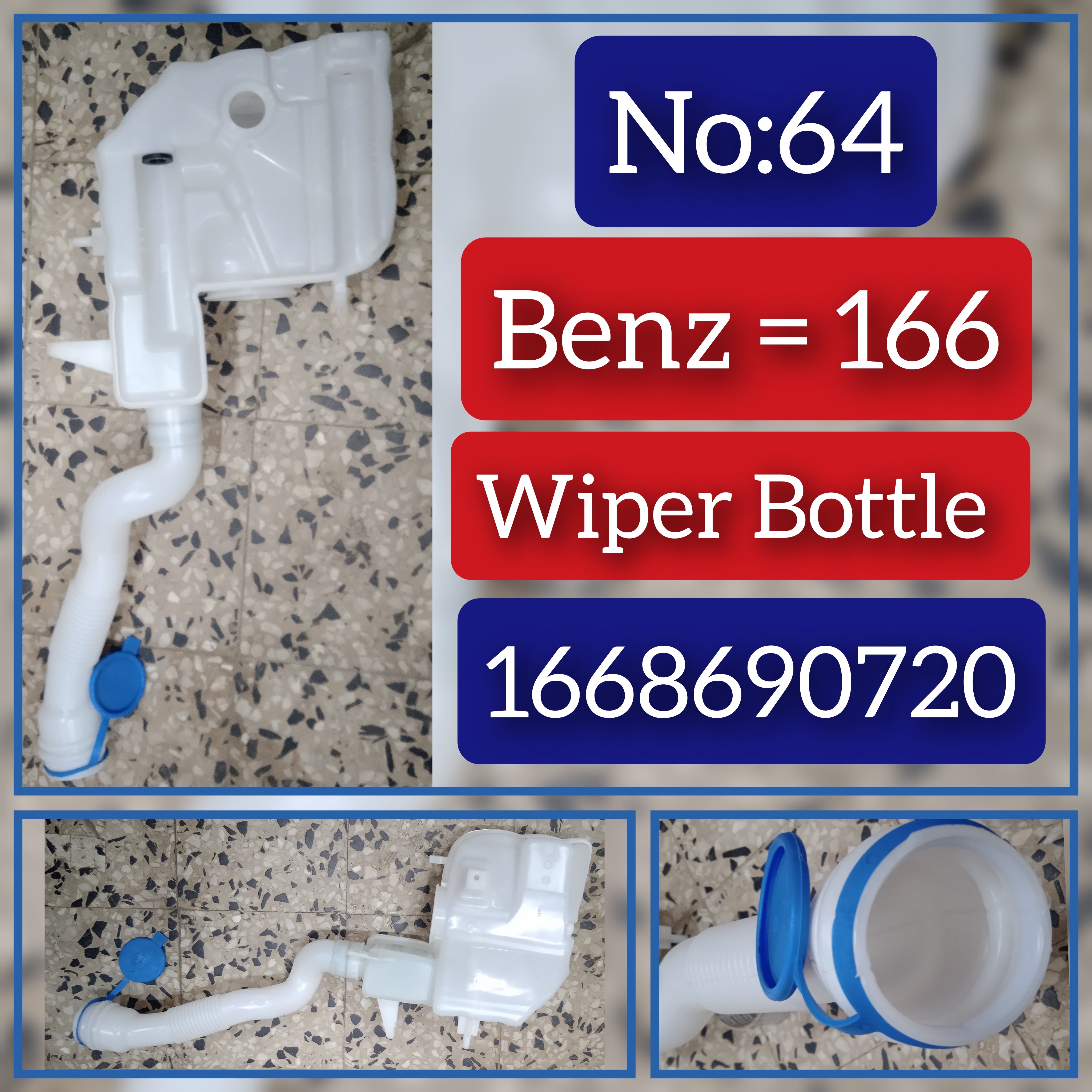 Wiper Bottle 1668690720 For MERCEDES-BENZ GLS-CLASS X166 Tag-B-64