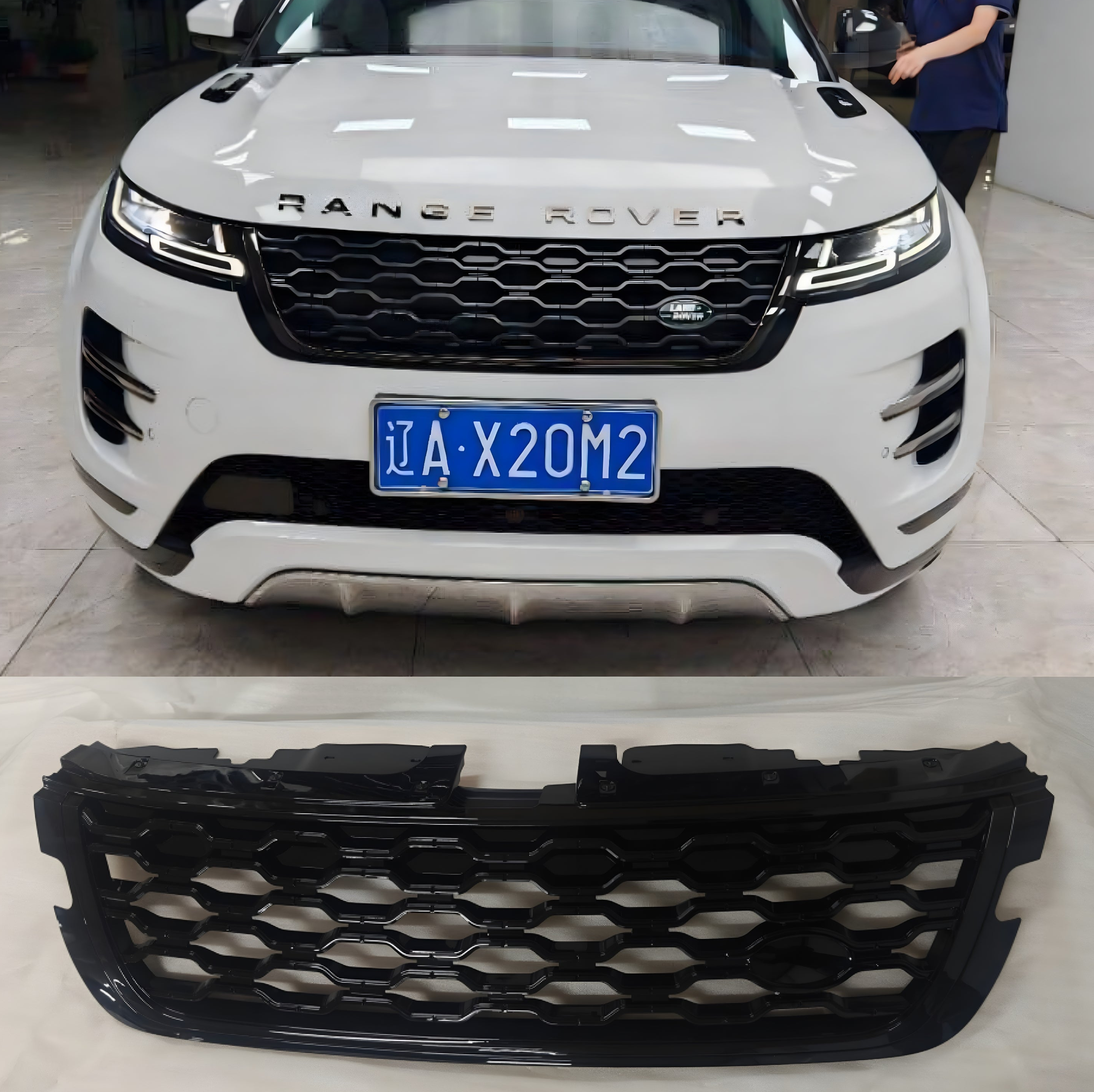 Glossy Black Show Grill LR155545 Compatible With Land Rover Range Rover Range Rover Evoque - L551 (2020-2025) Tag No.67