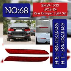Rear Bumper Light Set Left 63147301187 Right 63147301188 Compatible With BMW  3 SERIES F30 Tag No.68