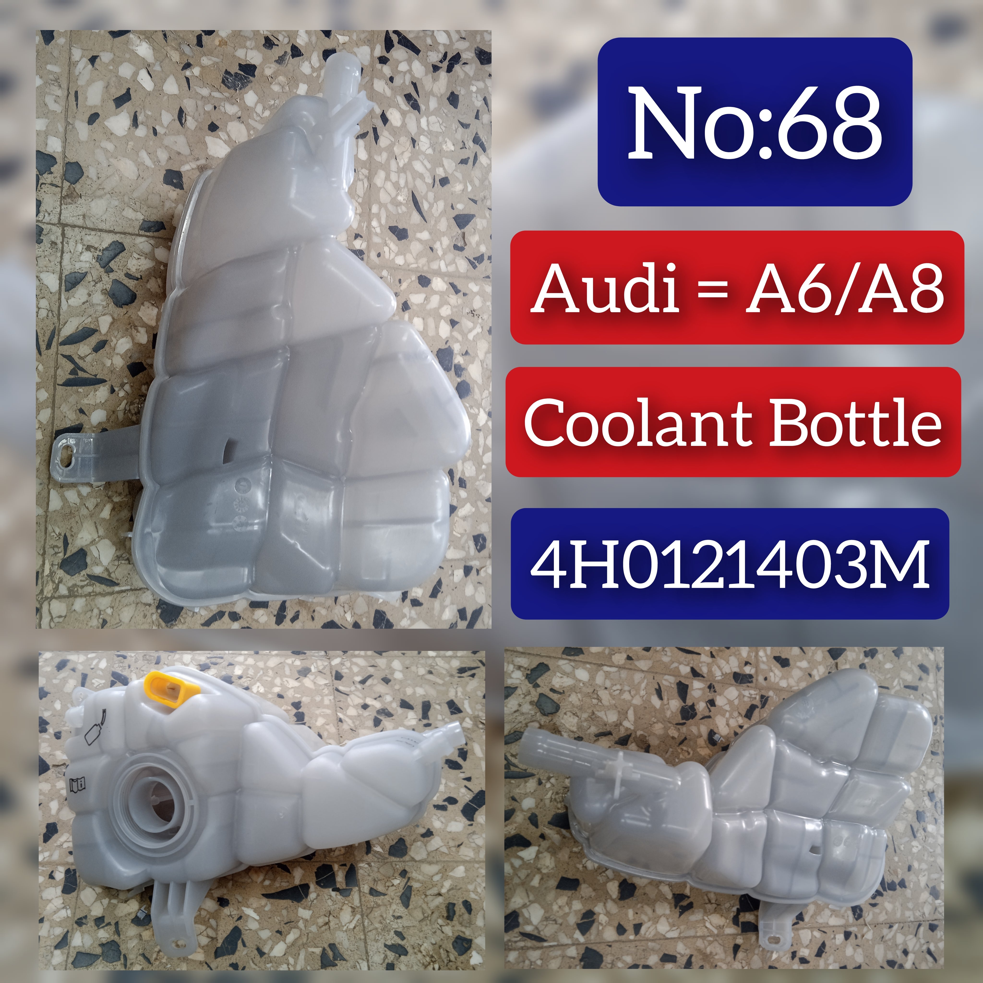 Coolant Bottle 4H0121403M 4H0121403G For AUDI A8 D4 Tag-B-68