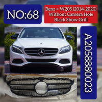 Show Grill (Black) 2058880023 Compatible With Mercedes Benz W205 (2014-20) Tag No.68