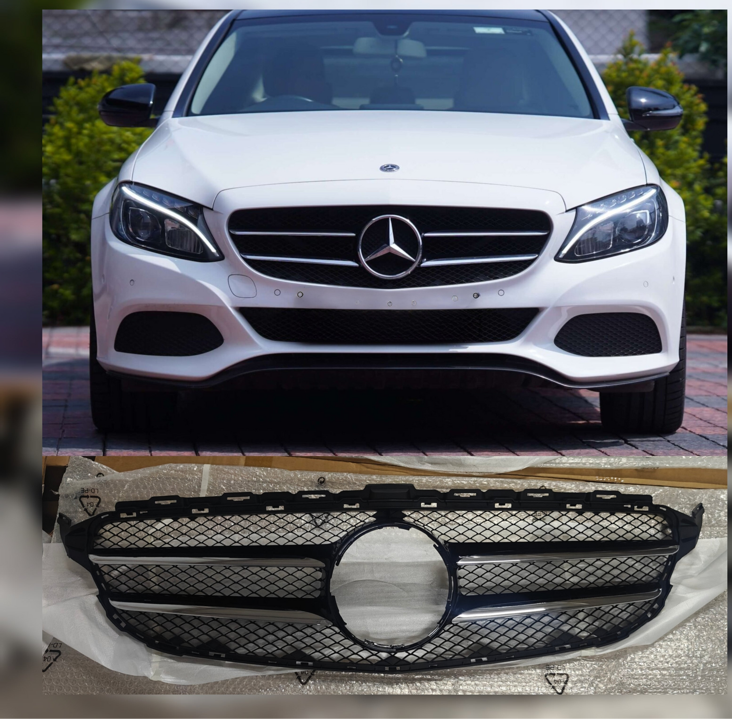 Show Grill (Black) 2058880023 Compatible With Mercedes Benz W205 (2014-20) Tag No.68