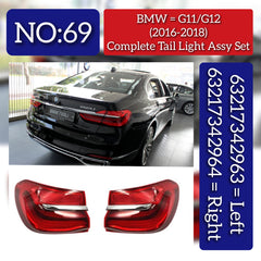 Tail Light Assy Left 63217342963 & Right 63217342964 Compatible With BMW 7 Series (G11/G12) (2016-2018) Tag No.69