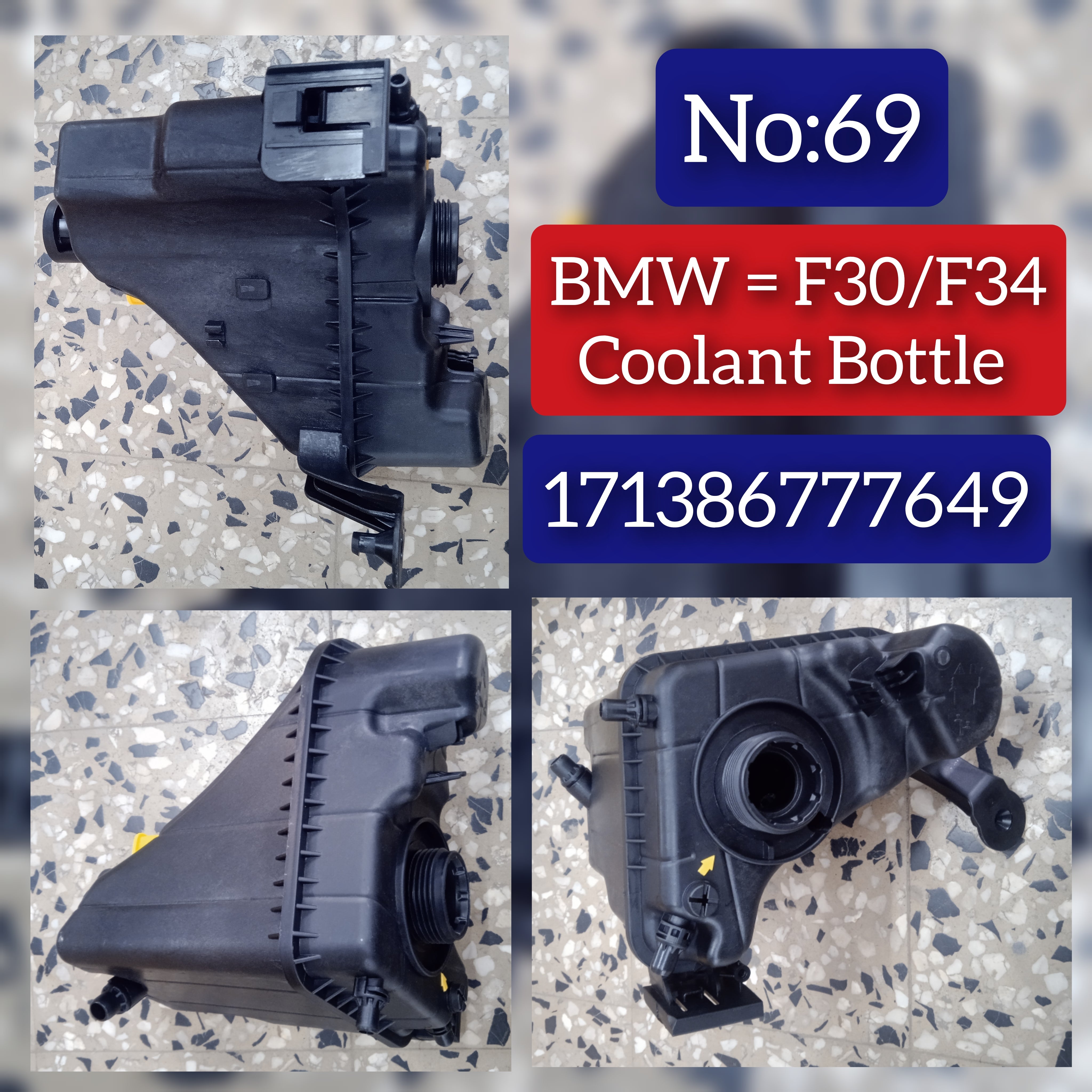 Coolant Bottle 17138677649 For BMW 3 Series F30 F34 Tag-B-69
