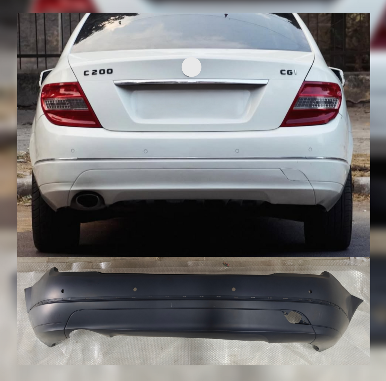 Complete Rear Bumper A2058806300 2058806300 Compatible With MERCEDES-BENZ C-CLASS (W205) C-CLASS Convertible (A205) 2014-2018