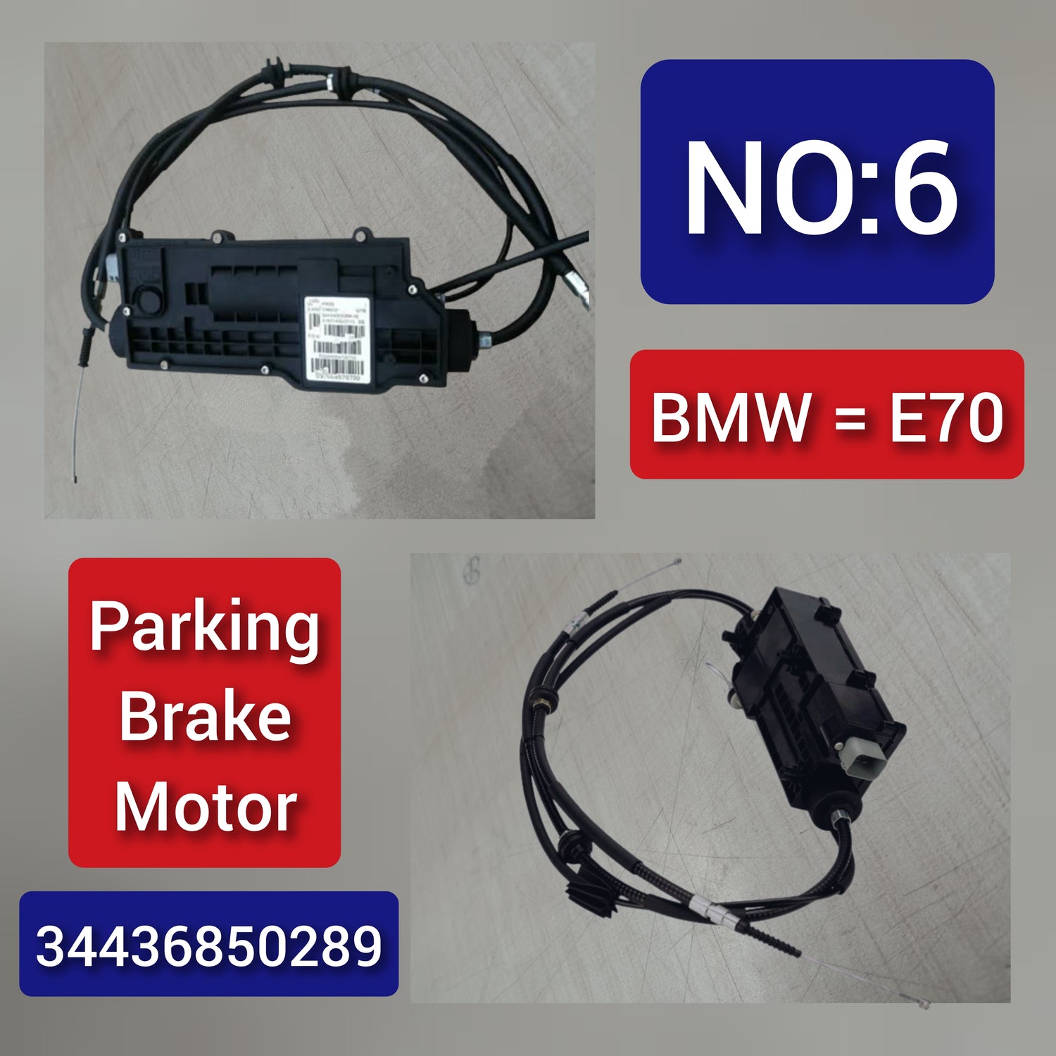 Electric Parking Brake Actuator 34436850289 34436785487 34436788556 34436788968 34436796072 Compatible With BMW X5 E70 Tag-PM-06
