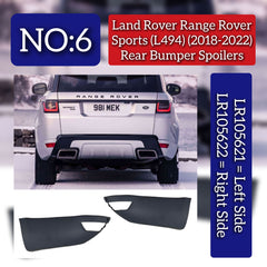 Rear Bumper Spoiler Right LR105622 & Left LR105621 Compatible With Land Rover Range Rover Sport - L494 (2018-2022) Tag No.6