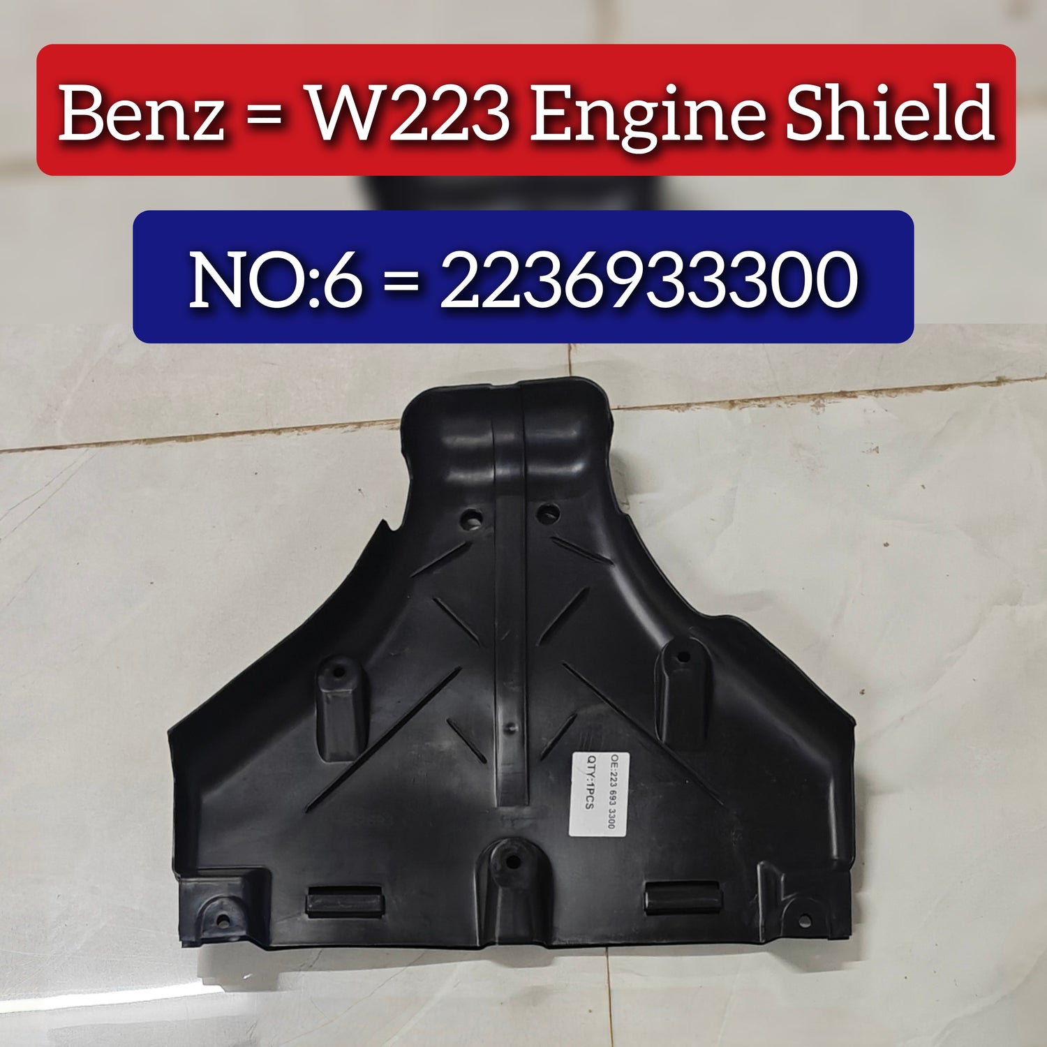 Engine Shield 2236933300 Compatible With Mercedes Benz W223 Tag No.6