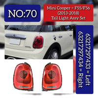 Tail Light Assy Set Left 63217297433 & Right 63217297434 Compatible With MINI Cooper R55 R56 (2013-2018) Tag No.70