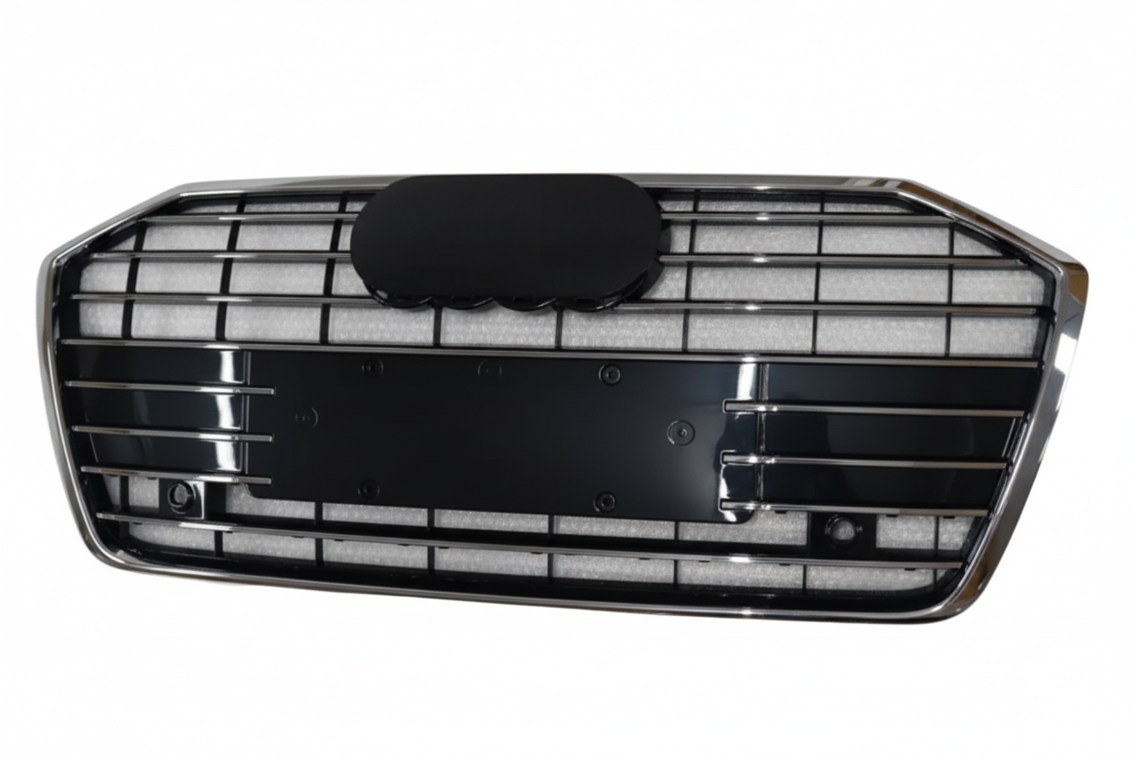 Glossy Grey Original Show Grill 4KD807651RN4 Compatible With AUDI A6 4K (2019-2024) Tag No.71