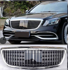 GTR Silver Chrome Show Grill Compatible With Mercedes Benz S-Class W222  (2014-2020) Tag 71