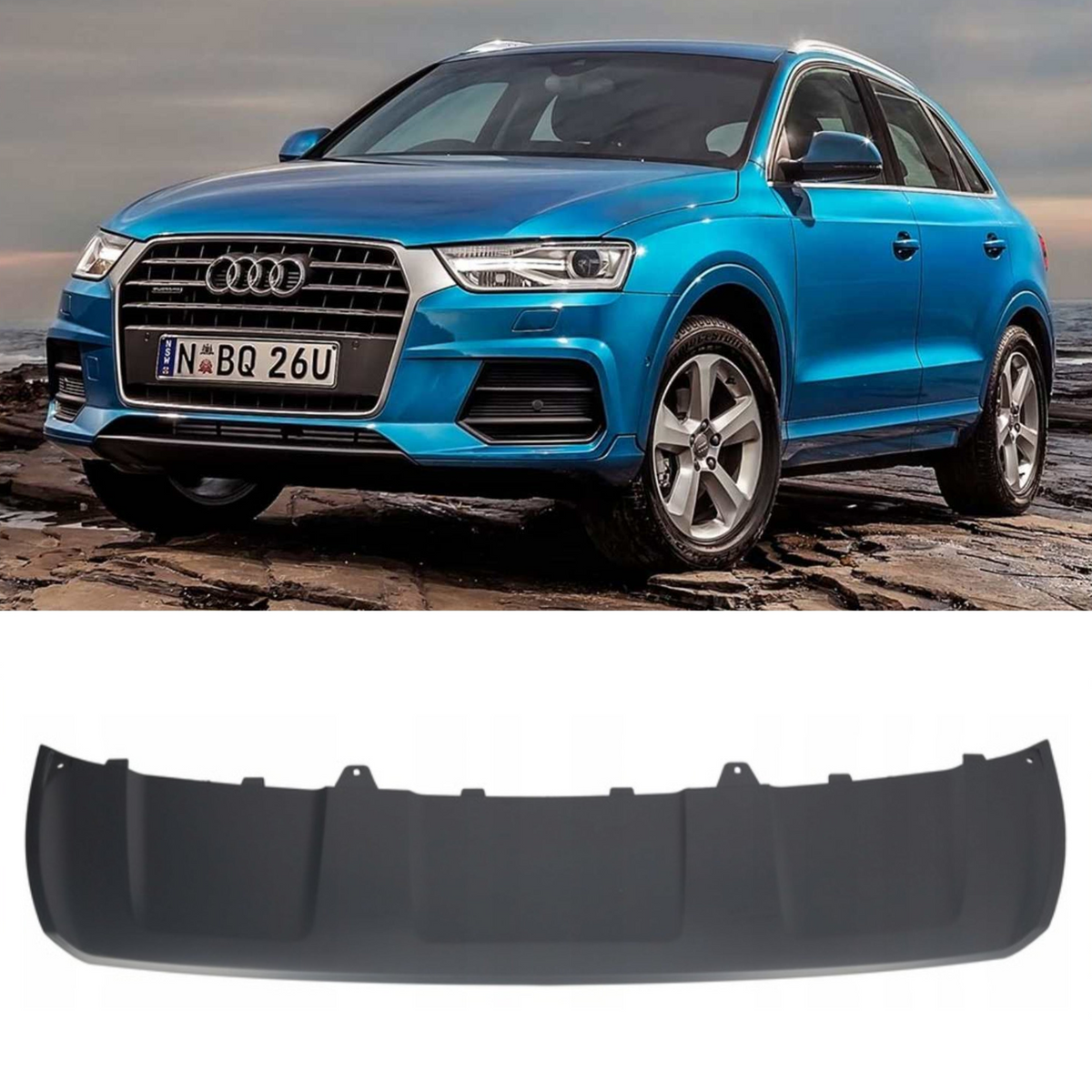 Front Lower Bumper Spoiler 8U0807733C Compatible With AUDI Q3 (8UB, 8UG) Tag No.72A