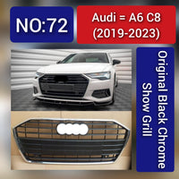 Show Grill Compatible With  Audi A6 C8(2019-23) Original Black Chrome Tag No.72