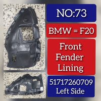 Front Left Fender Liner 51717260709 Compatible With BMW 1 Series F20 Tag-FE-73