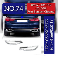 Rear Bumper Chrome Left 51127369919 & Right 51127369920 Compatible With BMW 7 Series G11 G12 2015-2020 Tag No.74