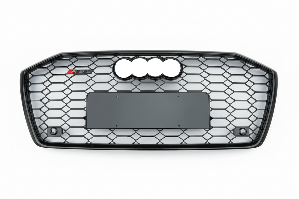 RS6 Full Black Honeycomb Show Grill Compatible With  Audi A6 C8(2019-23) Tag No.74