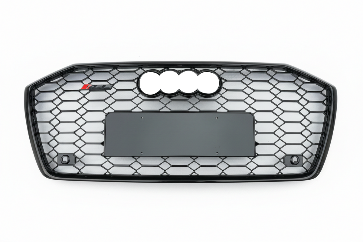 RS6 Full Black Honeycomb Show Grill Compatible With  Audi A6 C8(2019-23) Tag No.74