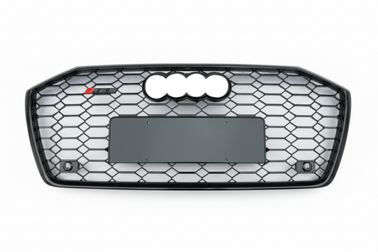 RS6 Full Black Honeycomb Show Grill Compatible With  Audi A6 C8(2019-23) Tag No.74