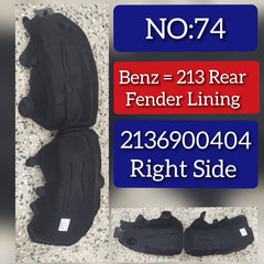 Rear Right Fender Liner 2136900404 Compatible With MERCEDES-BENZ E-CLASS W213 Tag-FEM-74