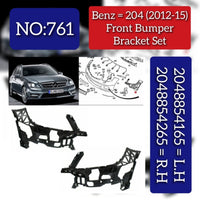 Front Bumper Bracket Left 2048854165 & Right 2048854265 Compatible With MERCEDES-BENZ C-CLASS (W204) T-2 2012-2015 Tag No.761