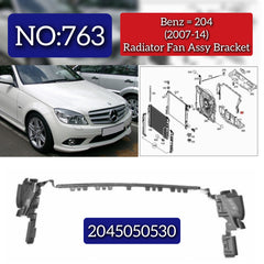 Radiator Fan Assy Bracket 2045050530 Compatible With Mercedes Benz (W204) C-Class (2007-2014) Tag No.763