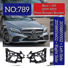Front Bumper Bracket Left 2058855502 & Right 2058855602 Compatible With Mercedes-Benz C-CLASS W205 (2019-2021) Tag No.789