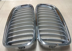 Silver Crome  Kidney Grill Set 51137263479=L.H & 51137263480=R.H  Compatible With BMW 3 Series F30 Tag 7