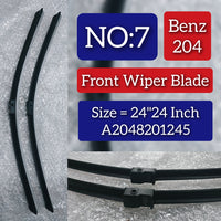Front Wiper Blade Set (24'24 Inch) A2048201245 2128201145 2128201545 Compatible with  MERCEDES BENZ C-CLASS W204 Tag No.7