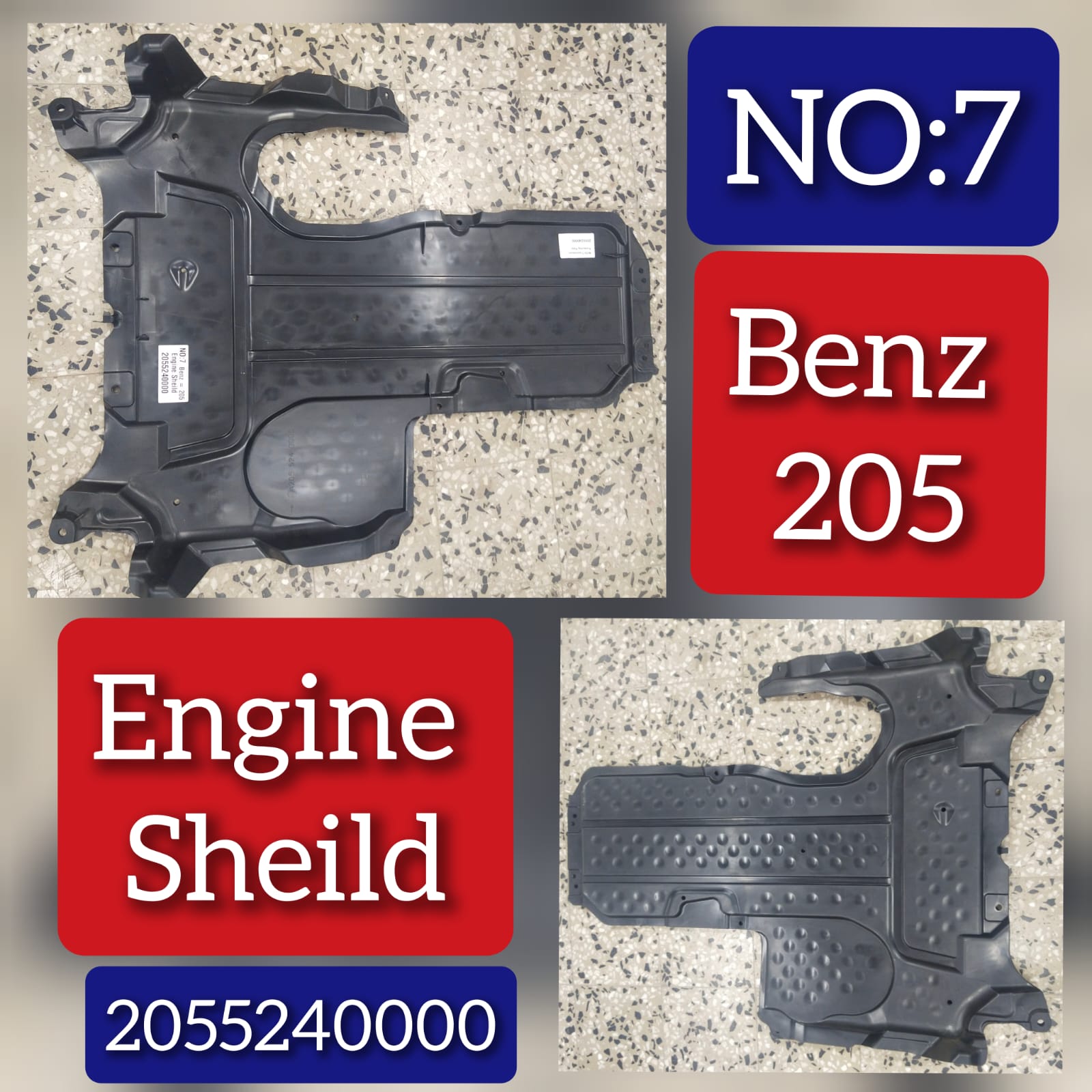 Engine Under Body Panel Tray 2055240000 Compatible With MERCEDES-BENZ C-CLASS W205 Tag No.7