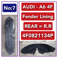 Rear Right Fender Liner 4F0821134P  Compatible With AUDI A6 4F Tag-FEA-07