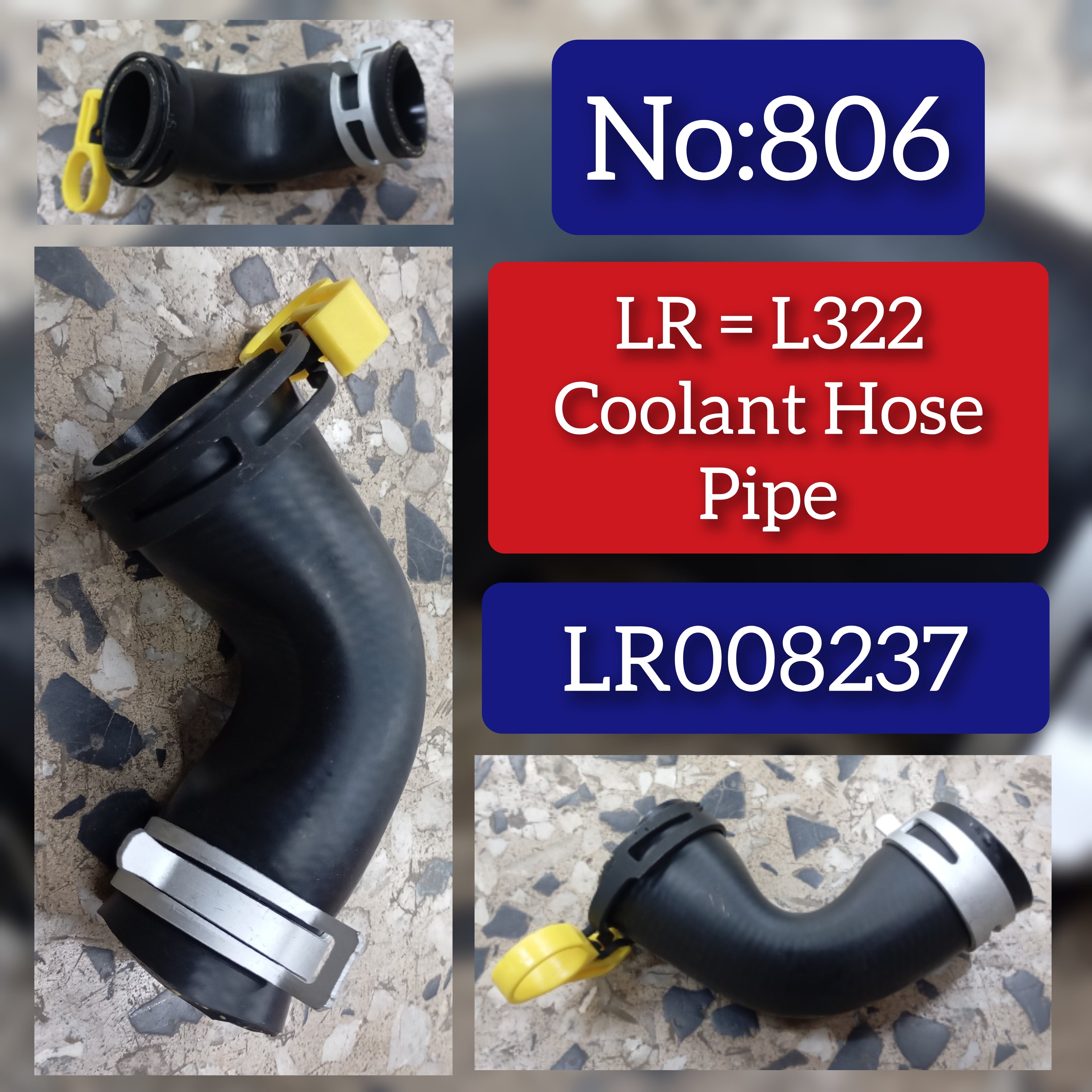 Water Hose LR008237 Compatible With RANGE ROVER SPORT I (L320)  Range Rover Vogue Tag no.806