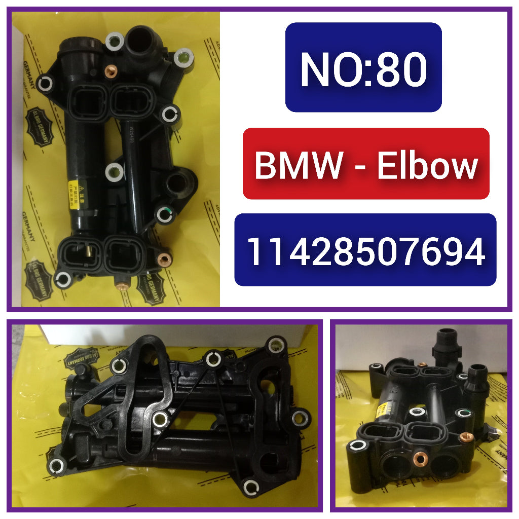 Elbow (Thermostat) 11428507694 Compatible With BMW 3 Series E90 Tag-E-80