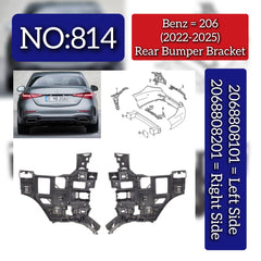 Rear Bumper Bracket Left 2068808101 & Right 2068808201 Compatible With Mercedes Benz  (W206) C-Class (2022-2025) Tag No.814