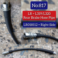 Rear Brake Hose Pipe Left LR018111 & Right LR018112 LR052198 LR058009 SHB500050 SHB500051 SHB500270 9H222A442AA 9H222A442AB 9H222A442AC 9H222A442AD Compatible With LAND ROVER DISCOVERY IV (L319) | LR4 RANGE ROVER SPORT I (L320)