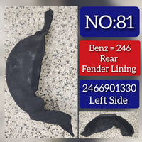 Rear Left Fender Liner 2466901330 2466901530 2466901730  Compatible With MERCEDES-BENZ B-CLASS W246 & GLA-CLASS W156 Tag-FEM-81