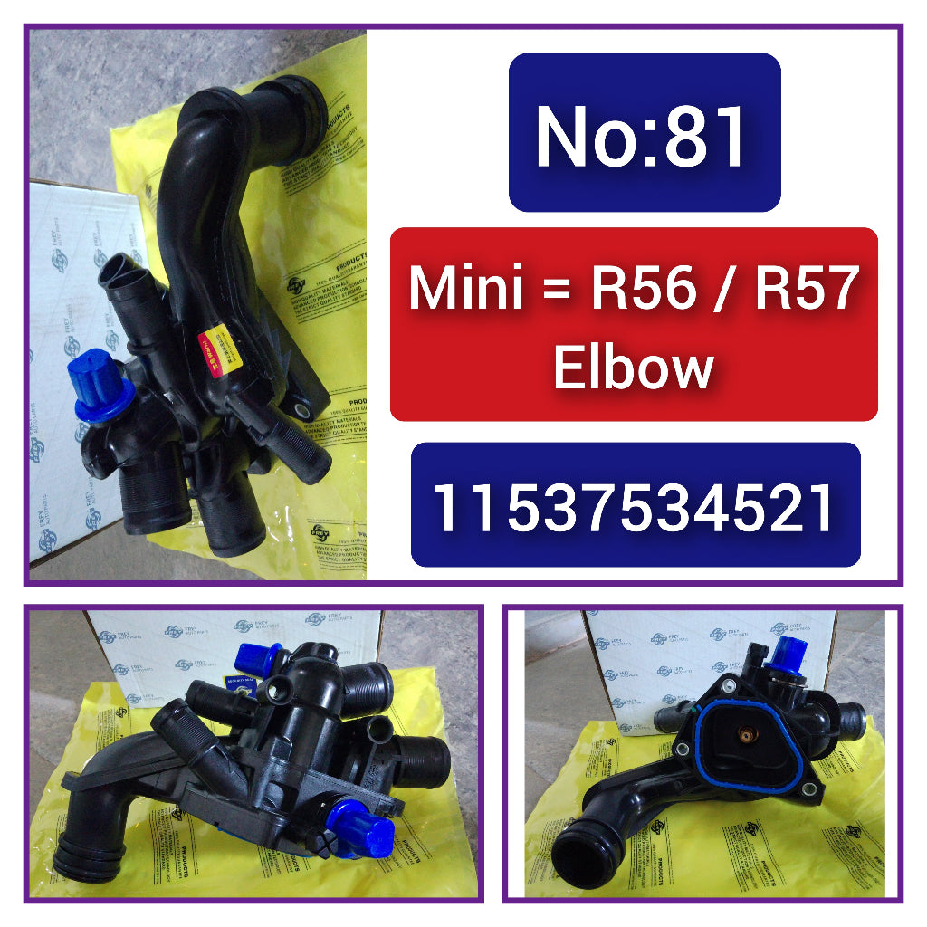 Thermostat Housing Assembly 11537534521 Compatible With MINI R56/R57 Tag-E-81