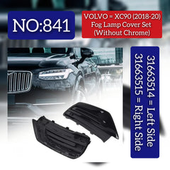 Fog Lamp Cover Set Without Chrome Left 31663514F & Right 31663515F Compatible With Volvo XC90 (2018-2020) Tag No.841