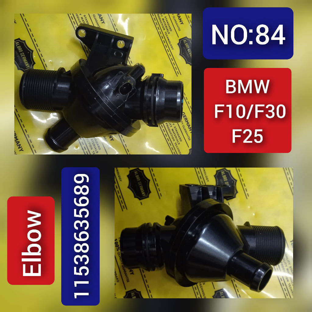 Thermostat Housing Assembly 11538635689 11537633477 Compatible With BMW 3 Series F30 & 5 Series F10, X3 F25 Tag-E-84