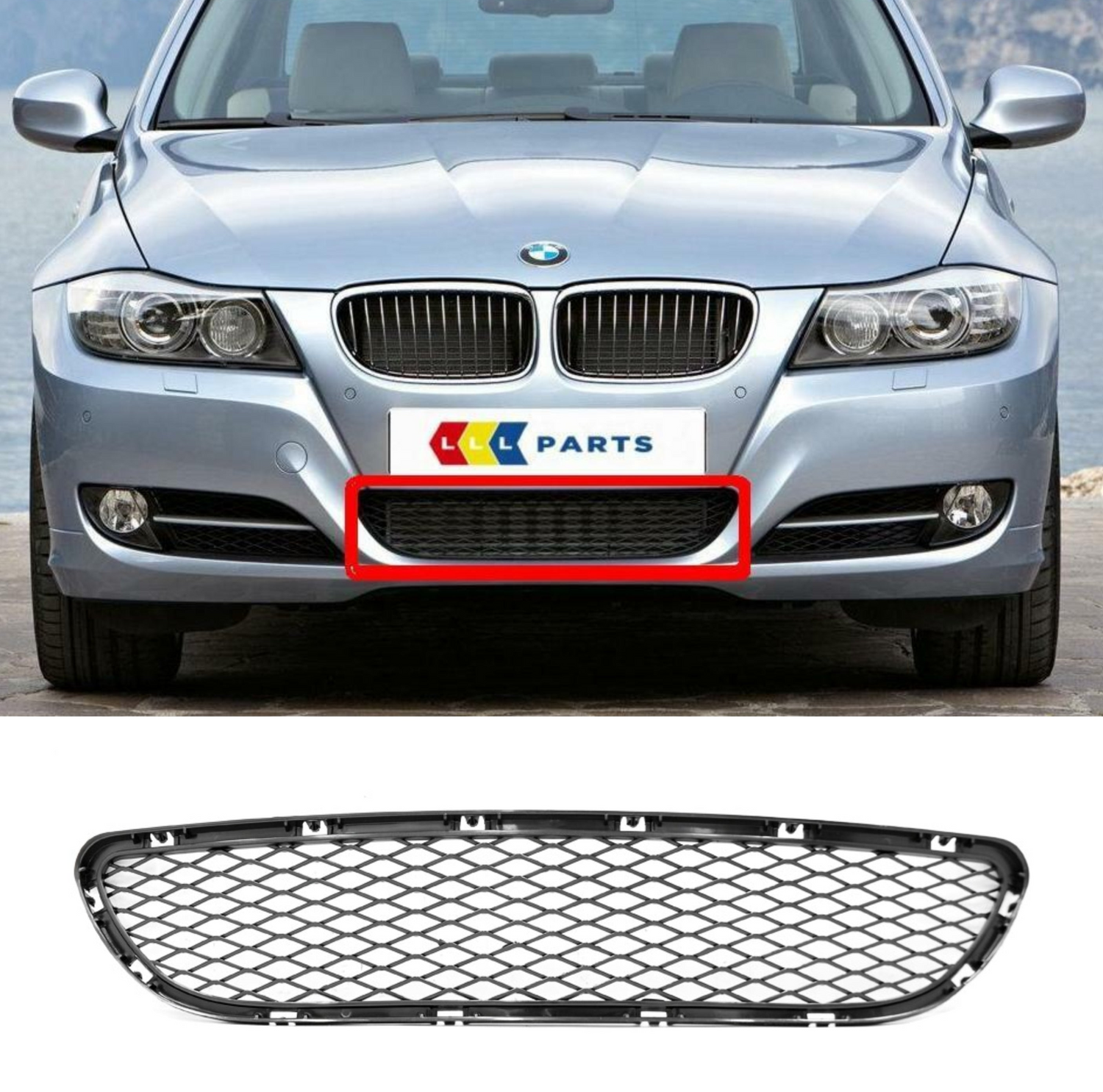 Front Bumper Lower Grill 51117198906 Compatible With BMW 3 Series (E90) (2008-2012) Tag No.85