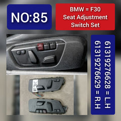 BMW 3 Series F30 Seat Adjustment Switch Set - Left and Right Hand Options Available Left 61319276628 & Right 61319276629 Tag-SW-85