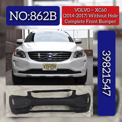 Complete Front Bumper Without Hole 39821547 39826931 Compatible With VOLVO XC60 I SUV (156) (2014-2017) Tag No.862B