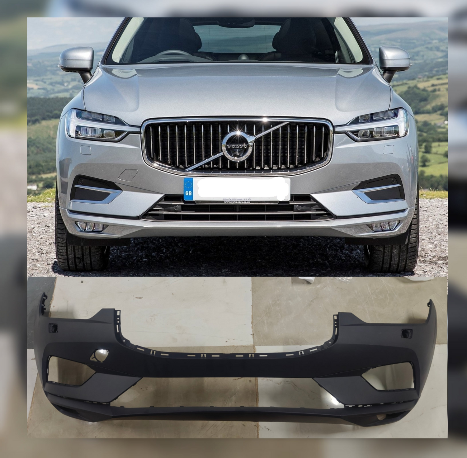 Complete Front Bumper With Spray 39848910 31425160 Compatible With Volvo XC60 (2018-21) Tag NO.863B