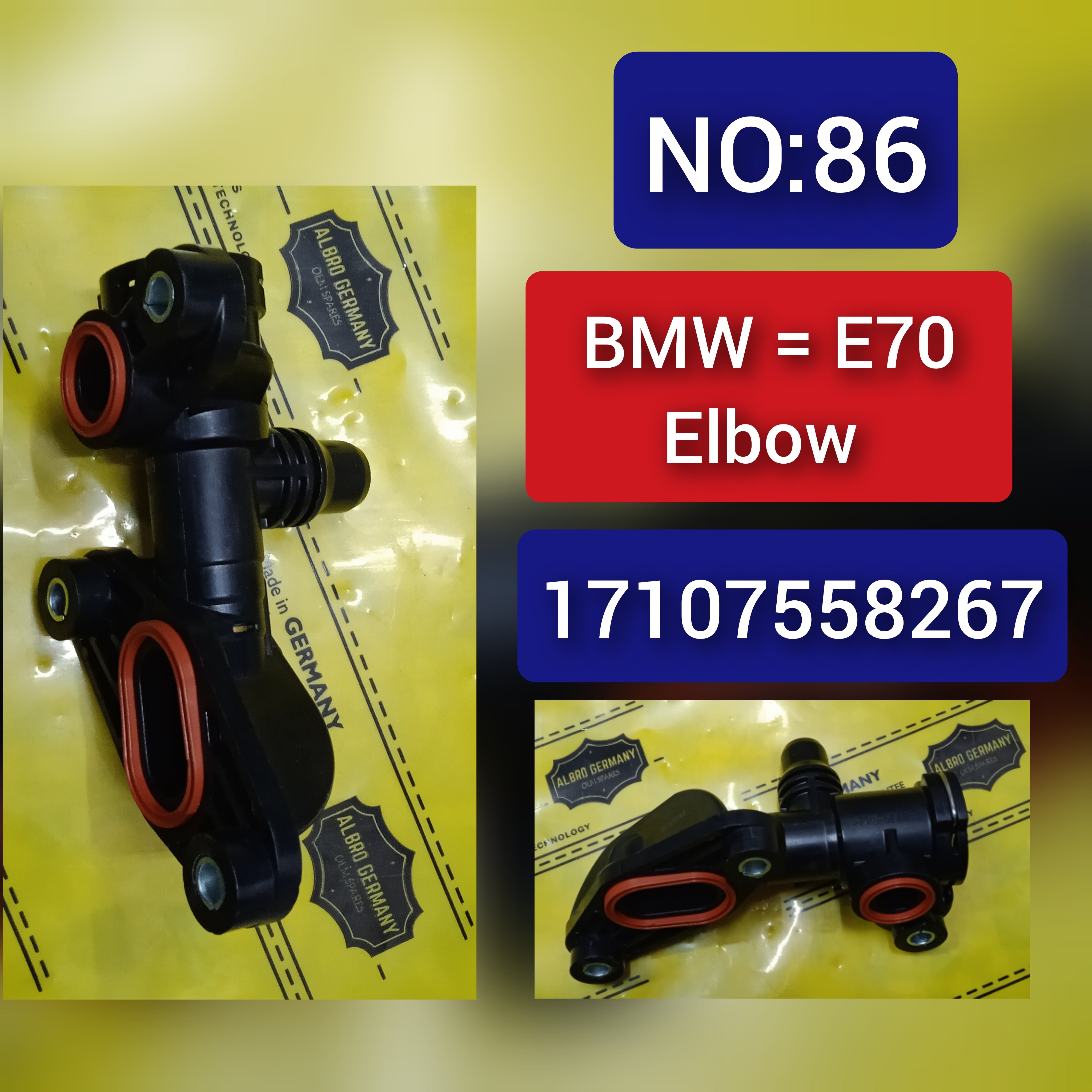 Oil Cooler Thermostat 17107558267 For BMW X5 E70 Tag-E-86