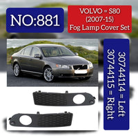 Fog Lamp Cover Left 30744114 & Right 30744115 Compatible With VOLVO  VOLVO - S80 & VOLVO S80 II (124 Tag No.881 (2007-2015)