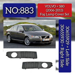 Fog Lamp Cover Set Left 30655929 & Right 30655930 Compatible With VOLVO S80 (2006-2013) Tag No.883